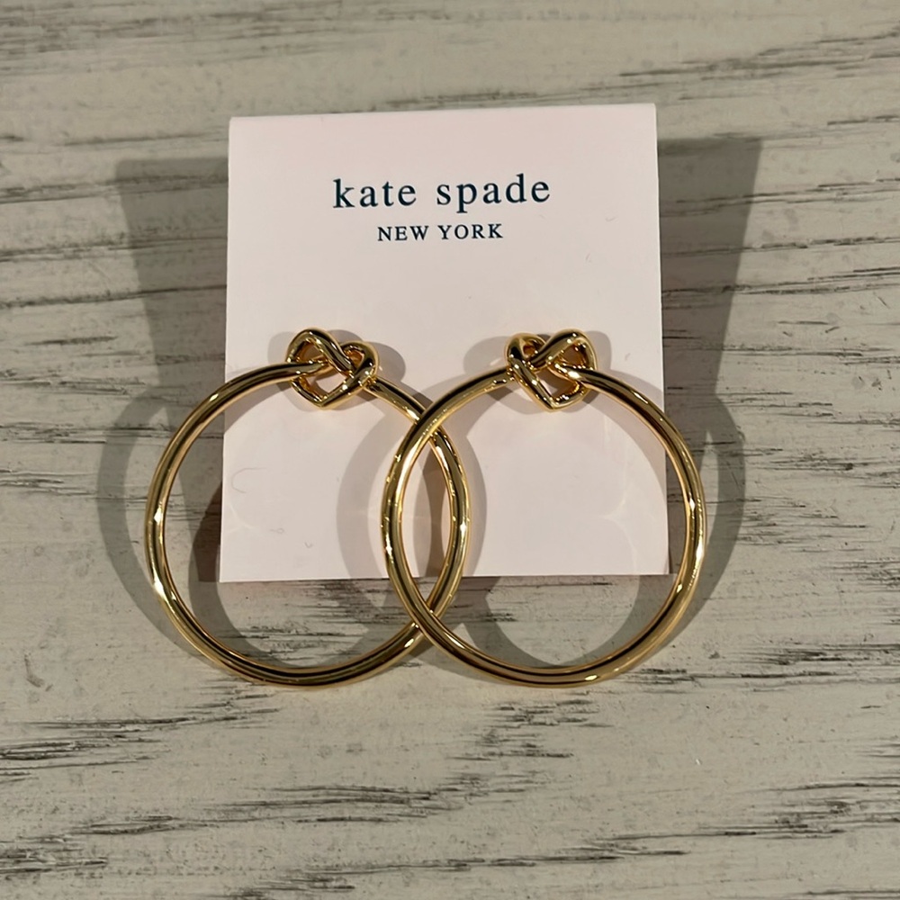 Any offers 🎊Kate Spade Heart Knot hoops